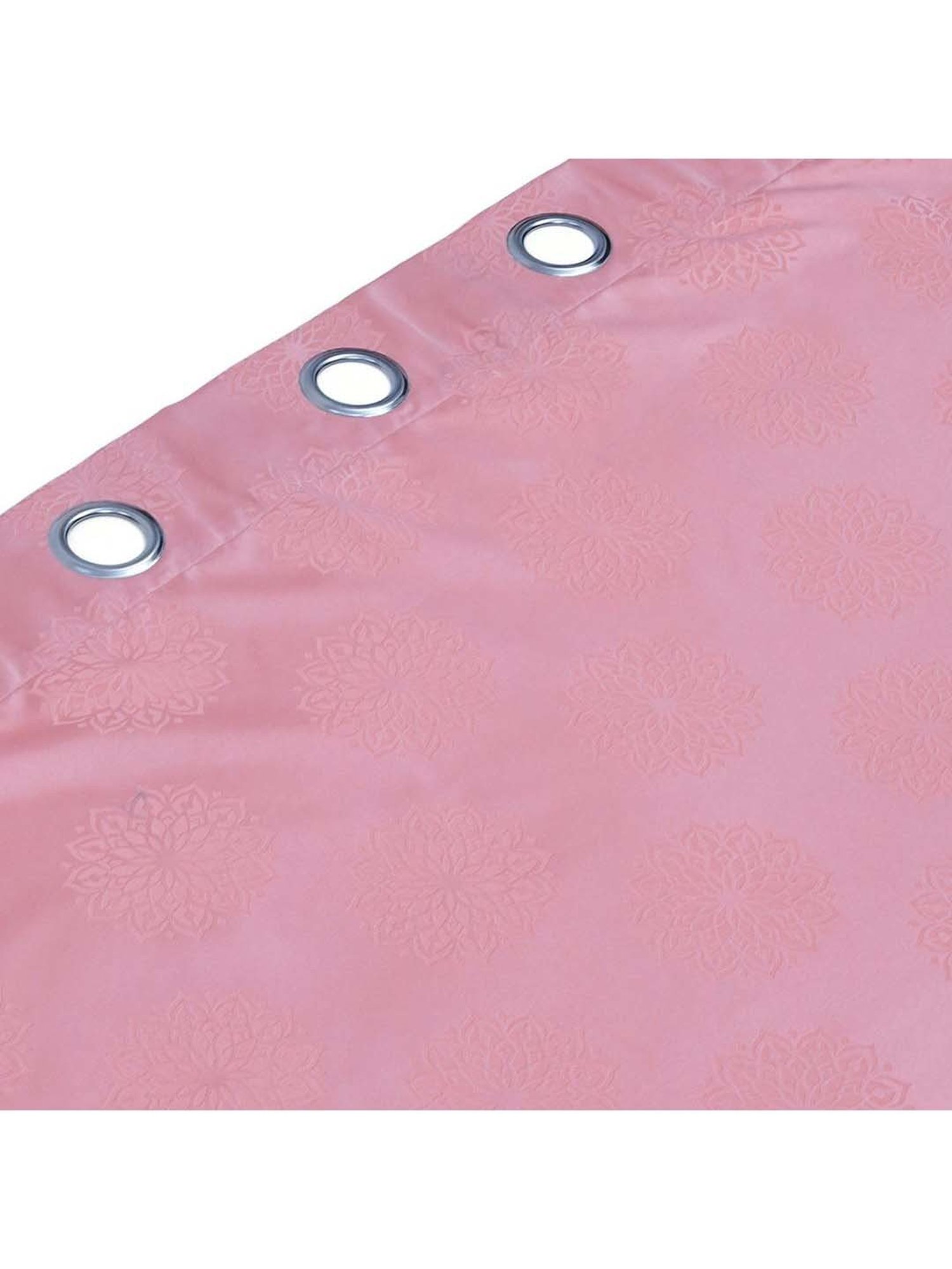 @home Veera Pink Polyester 5 Ft Window Curtain - Set of 2