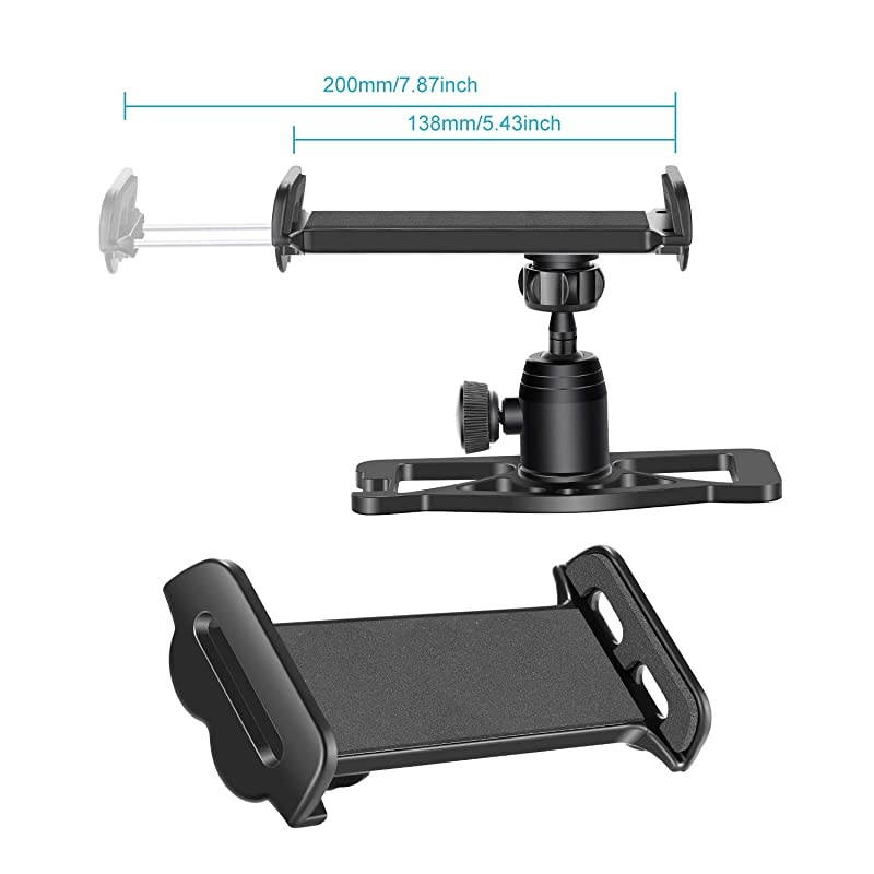 for DJI Mavic Pro 412 Inches Tablet and Mobile Phone Holder Remote Controller Extender Mount for Clip Smartphone iPad Tablet 360Degree Rotating Black
