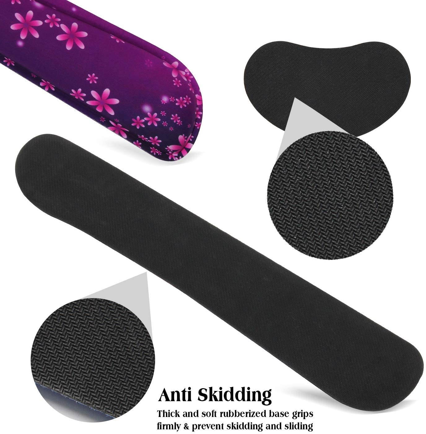 Meffort Inc Gaming Keyboard Wrist Pad & Mouse Wrist Rest Cushion Support Combo Set &ndash; Durable Ergonomic Anti Slip Non-Slip Base - Purple Heart Butterfly