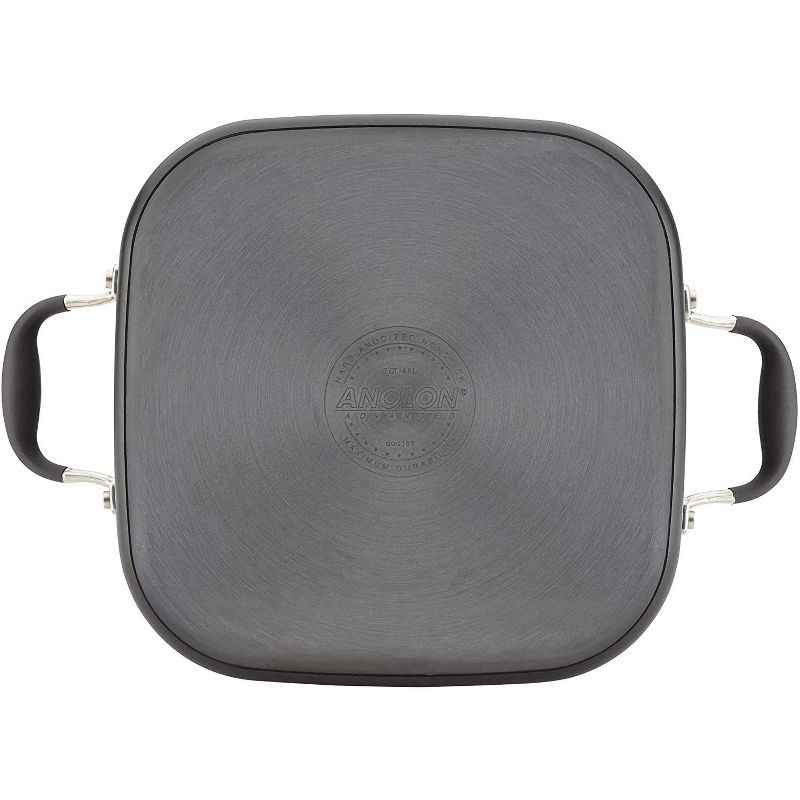Anolon Advanced Hard Anodized Nonstick Casserole Dish/Casserole Pan with Lid - 7 Quart, Graphite Gray