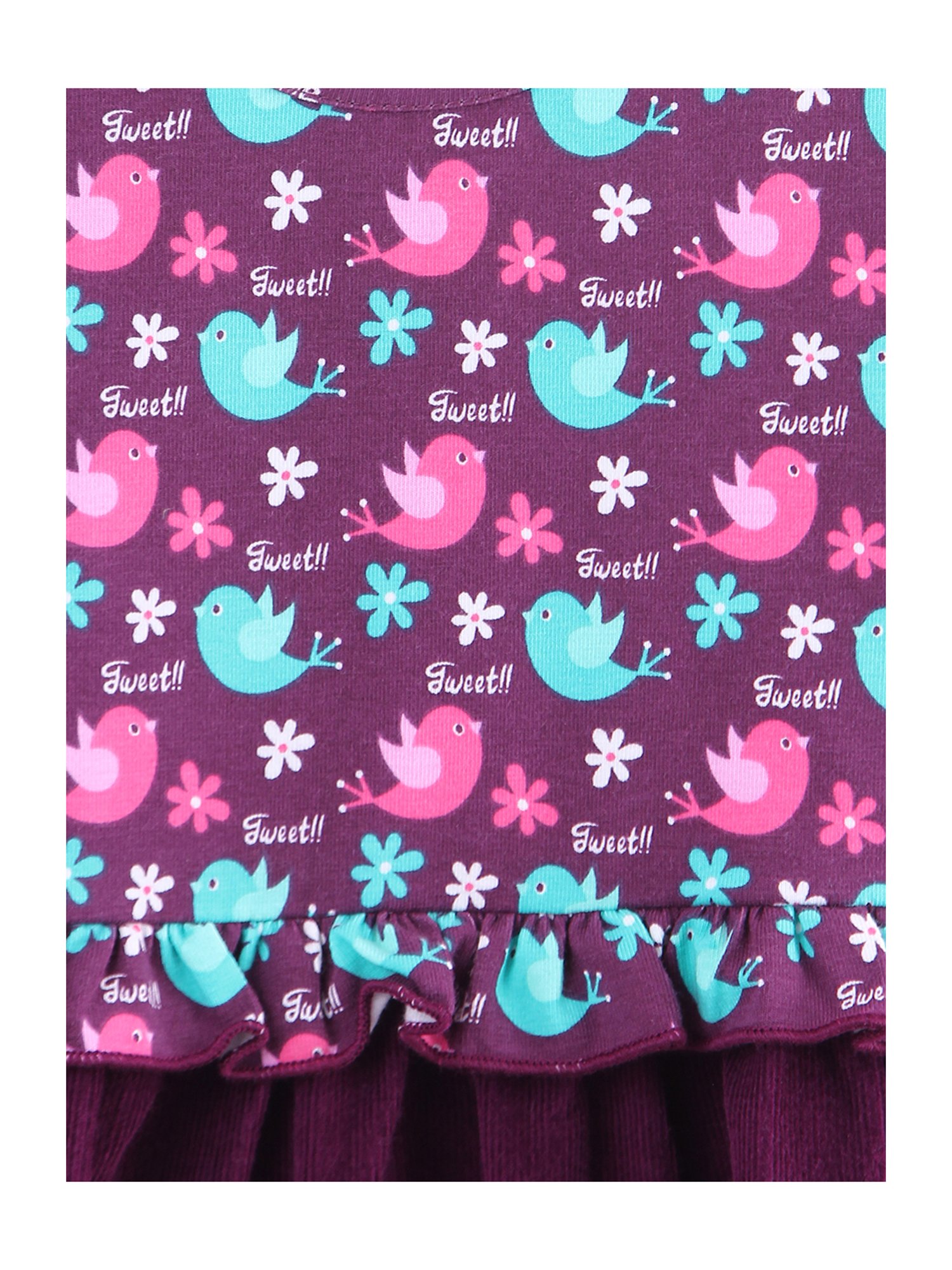 Beebay Kids Purple Cotton Printed Dress