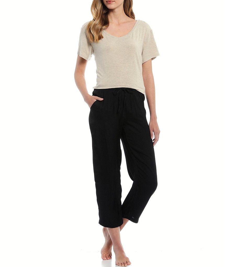 VAN WINKLE & CO. Solid Jersey Knit Sleep Tee