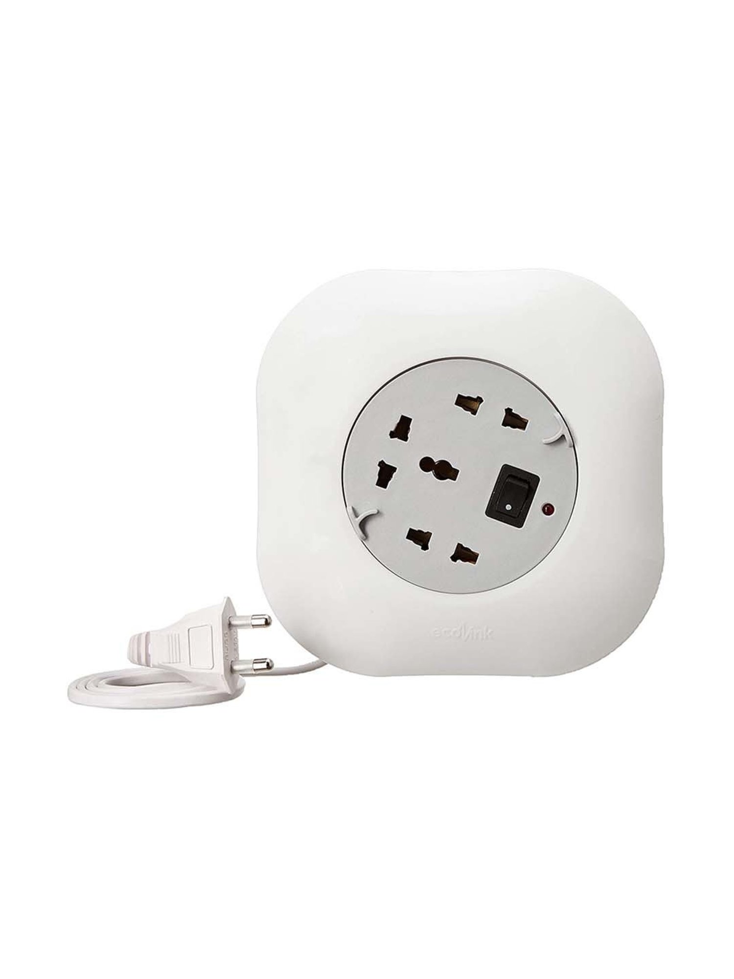 Ecolink Guardian Liberty Spike Guard with 4 Socket 6A, 4 Switch (White & Purple)