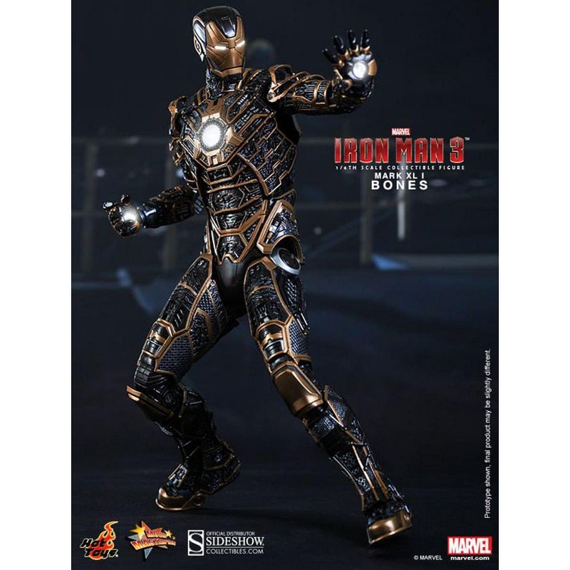Hot Toys Iron Man 3 Hot Toys 1/6th Scale Action Figure Iron Man Mark 41 "Bones"