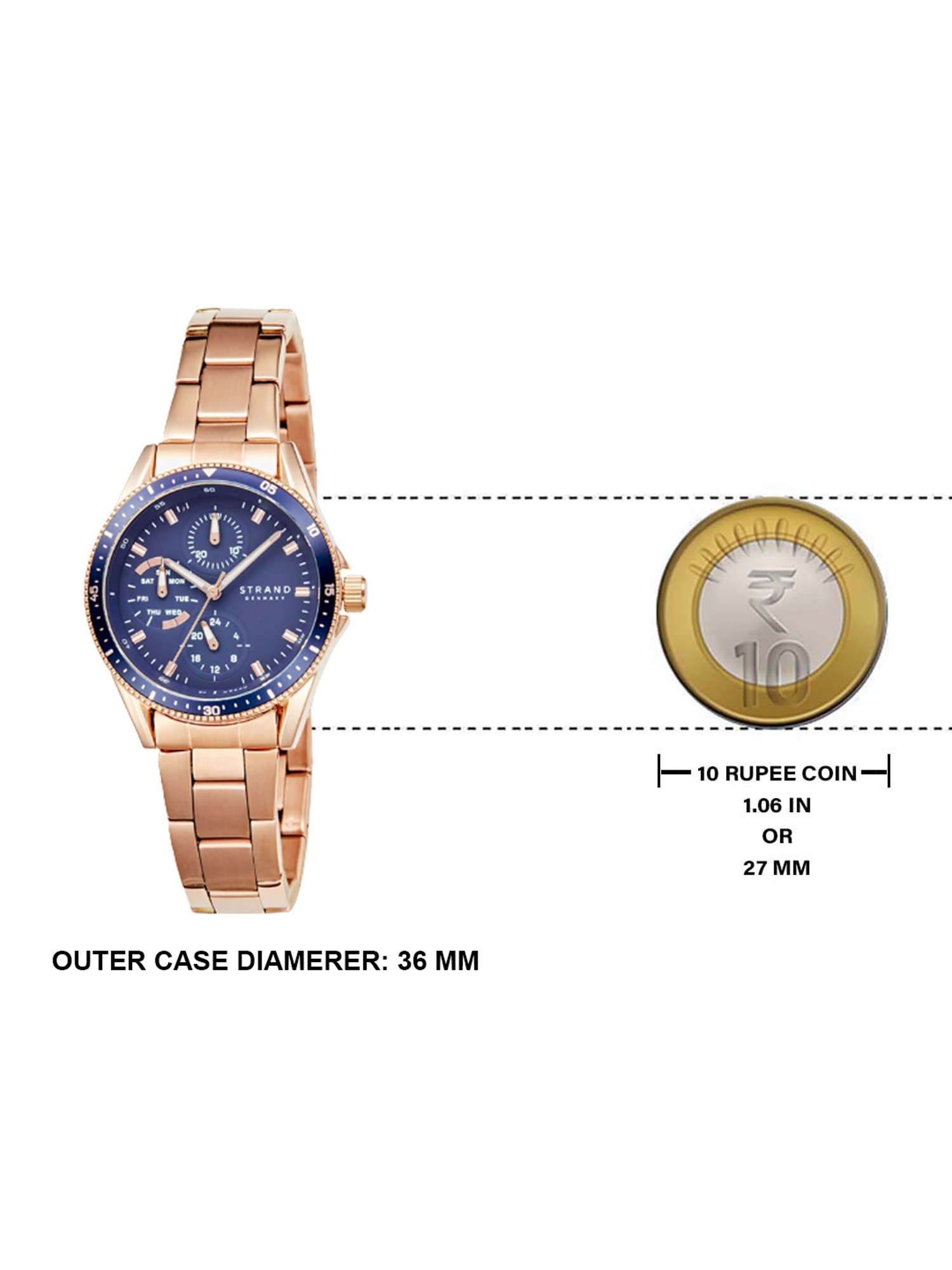 STRAND by Obaku S745LMVLSV Bay Mini Lapis Multifunction Watch for Women