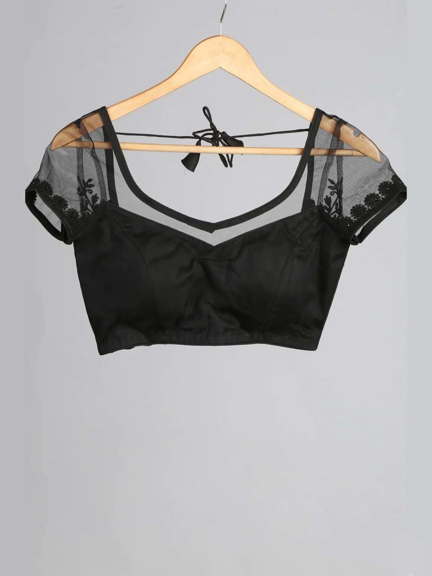 Swtantra Black Embroidered Readymade Blouse