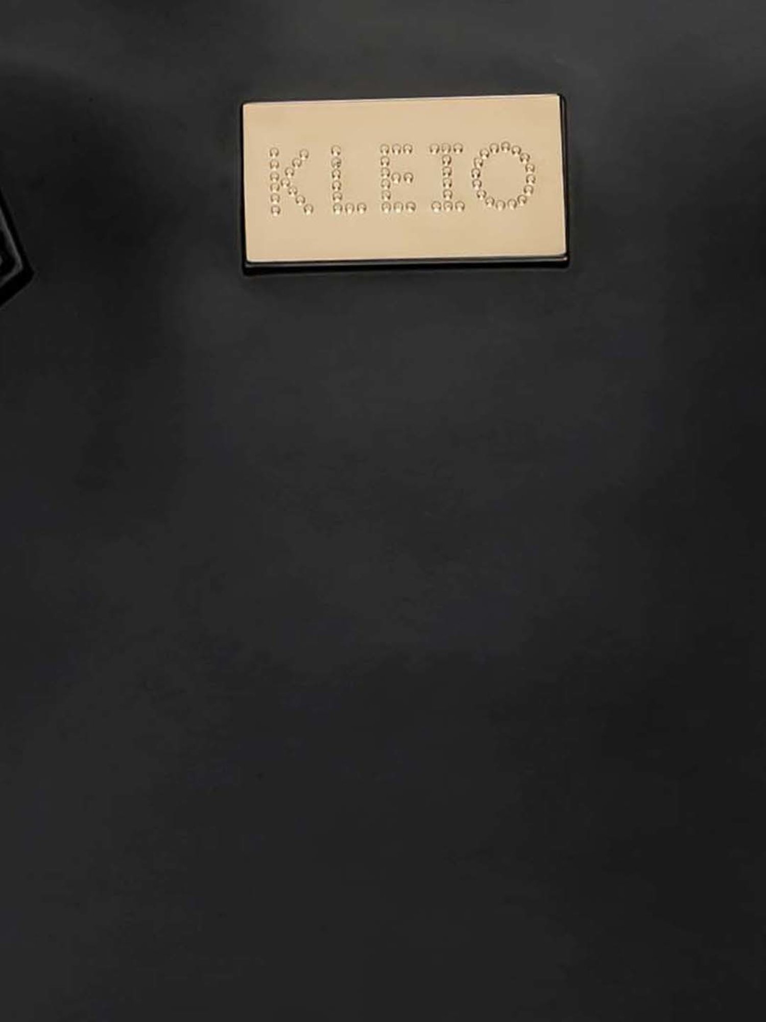KLEIO Black Solid Medium Handbag