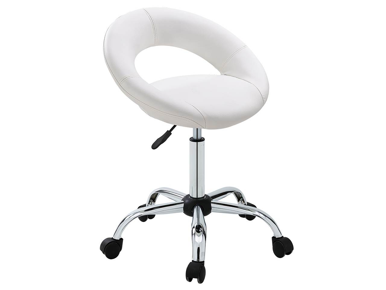 Cresent Swivel Height Adjustable Task Chair PU Leather Office Chair with Wheels