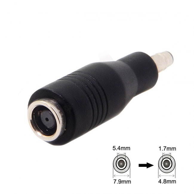 Jimier DC 7.9*5.4mm Jack to DC 4.8*1.7mm DC18-20V Power Adapter For Laptop PW-013-4817MM