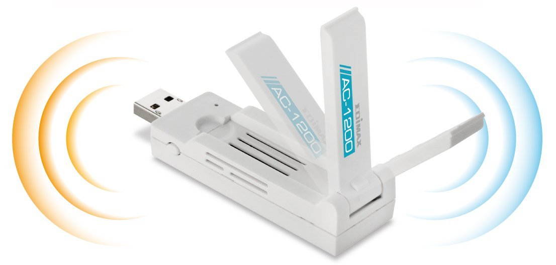 Edimax EW-7822UAC AC1200 Dual-Band USB3.0 Adapter with Adjustable Foldaway Antenna for Optimum High Performance