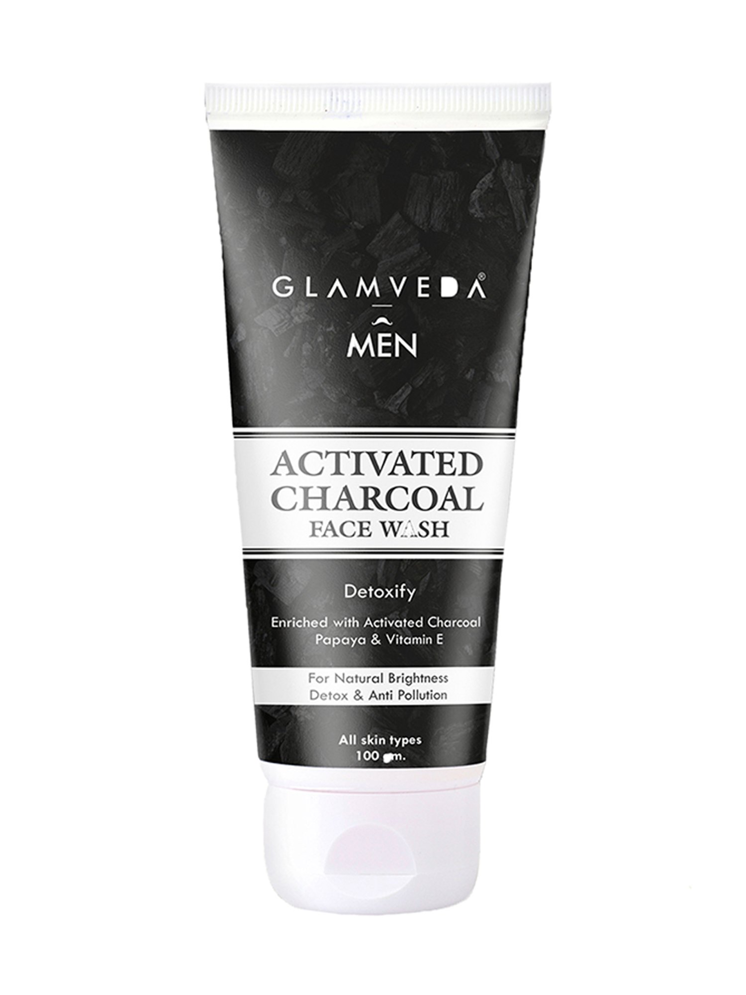Glamveda Men Activated Charcoal Detox Face Wash - 100 gm