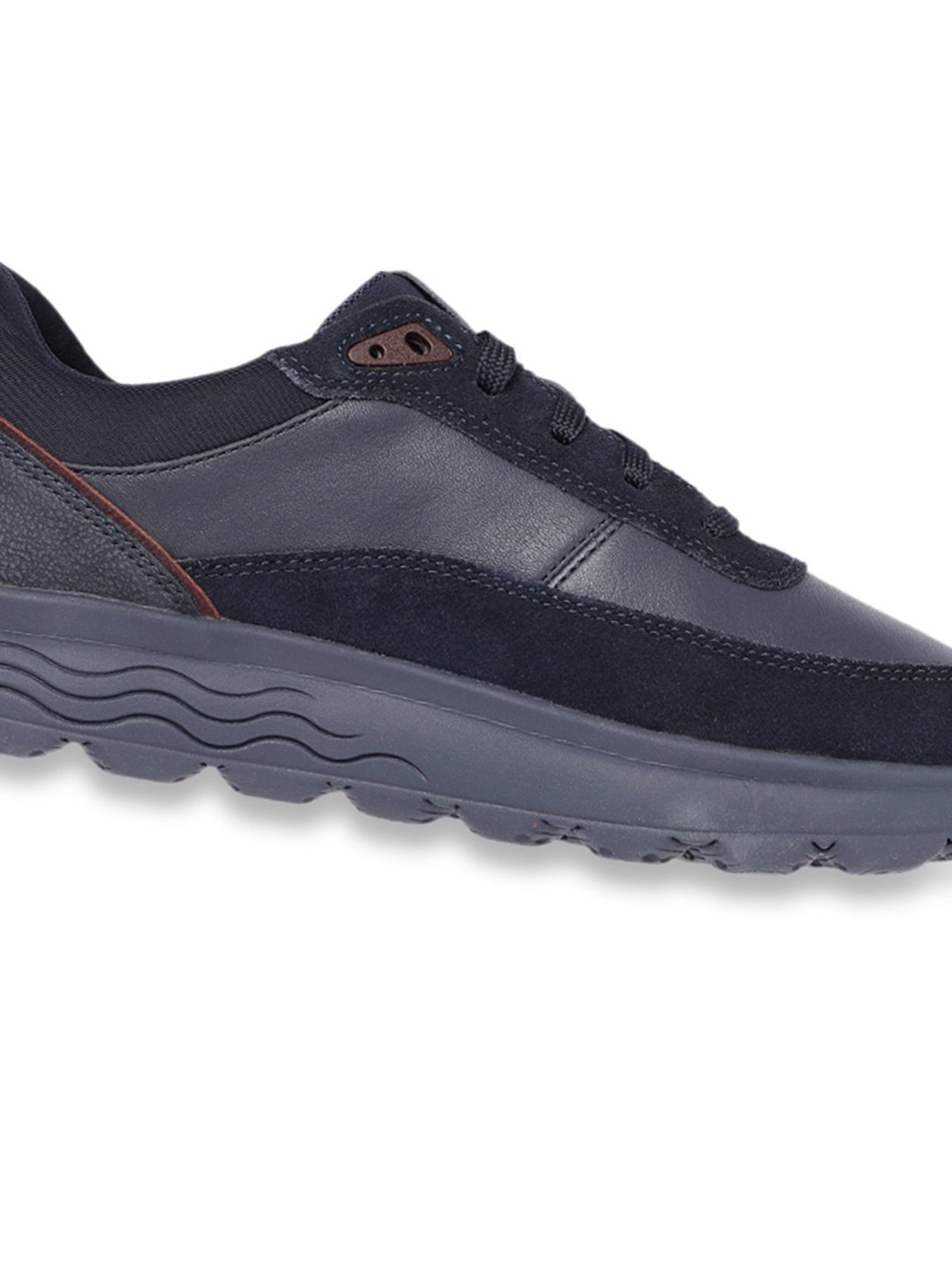 Geox Men's U Spherica Navy Leather Casual Sneakers