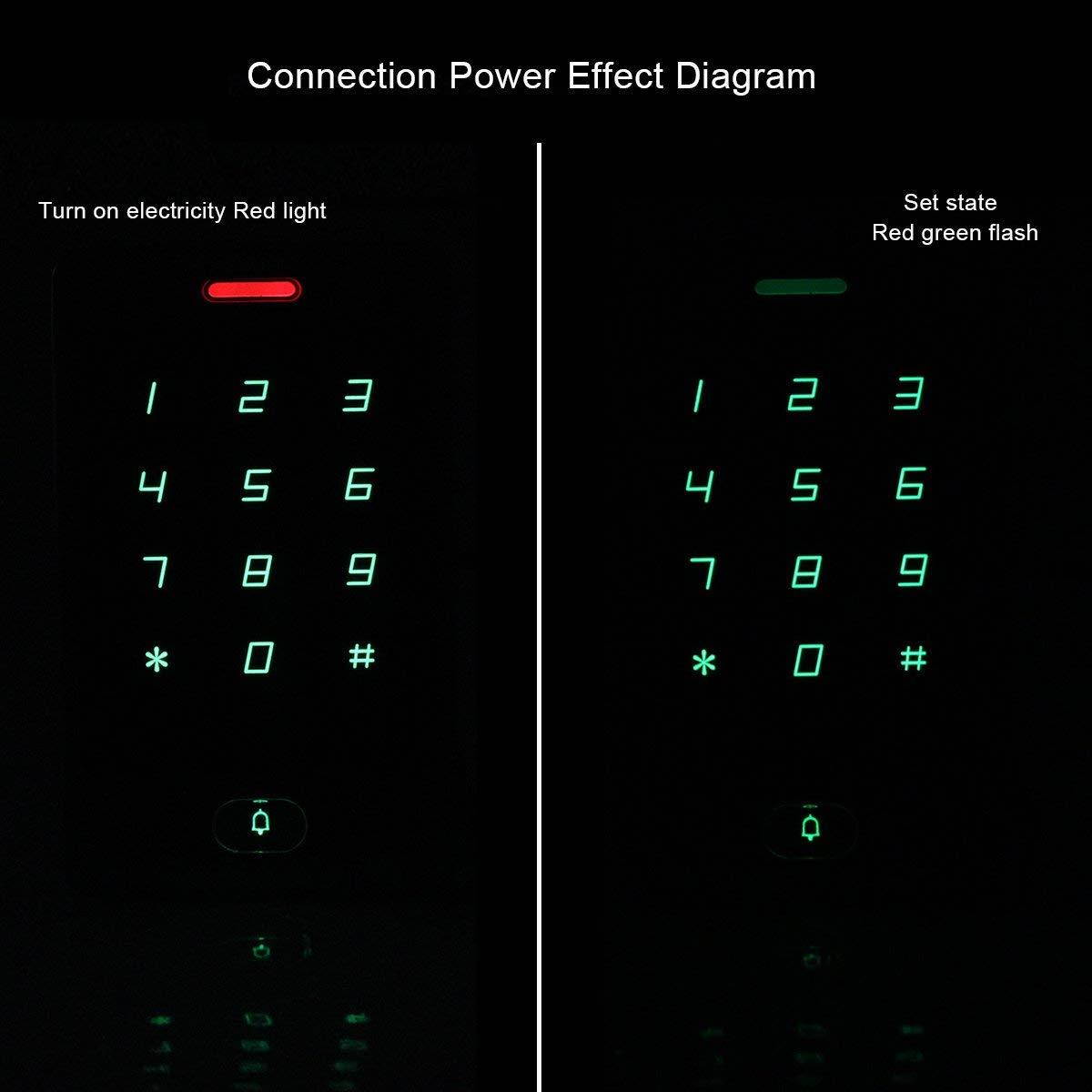 Retekess T-AC800 Access Control Keypad Access Touch Keypad RFID Keypad Wiegand Keypad 8000 User 125KHz Access Control Exit Button