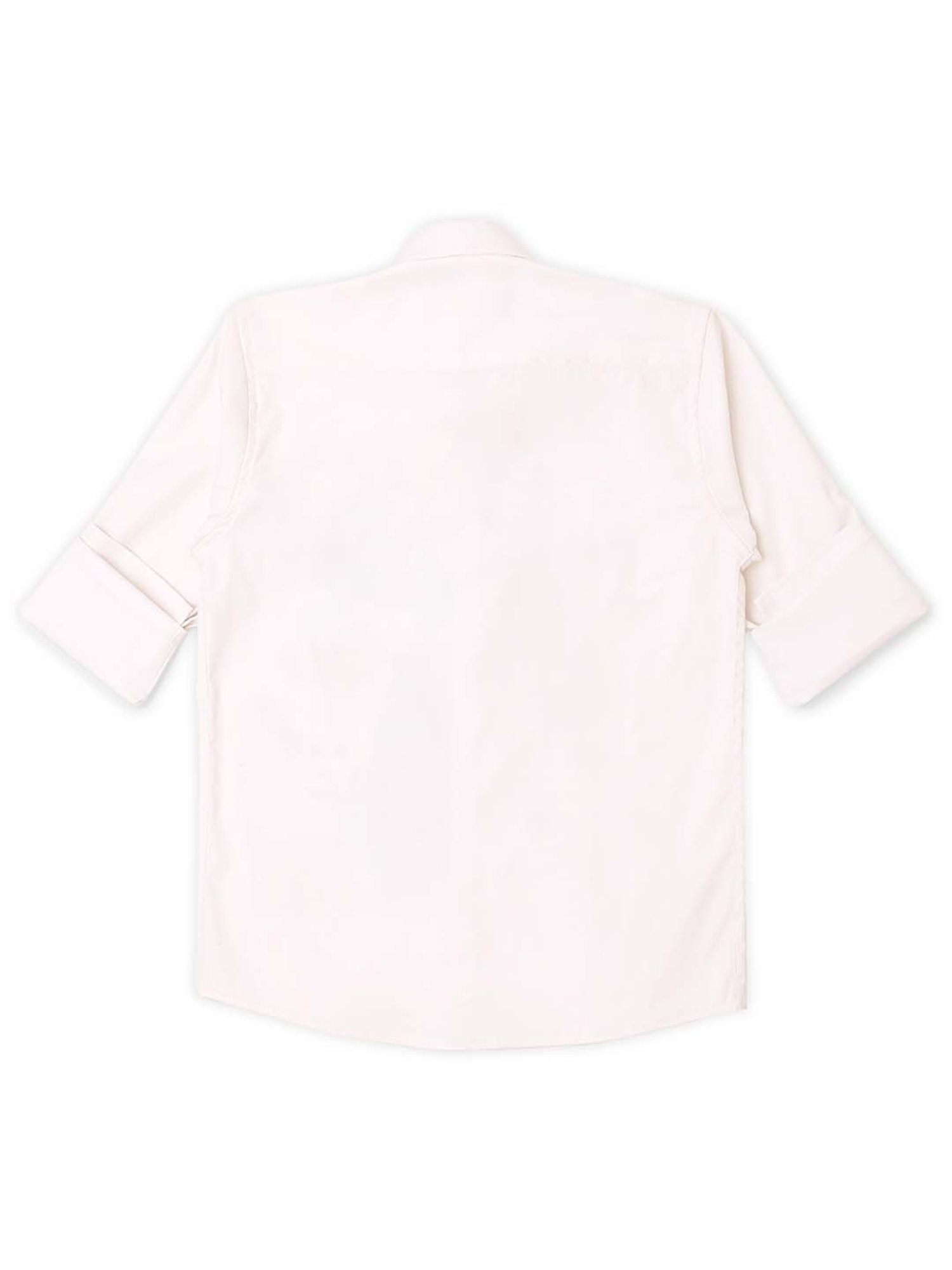 Cavio Kids Cream Cotton Printed Full Sleeves Shirt