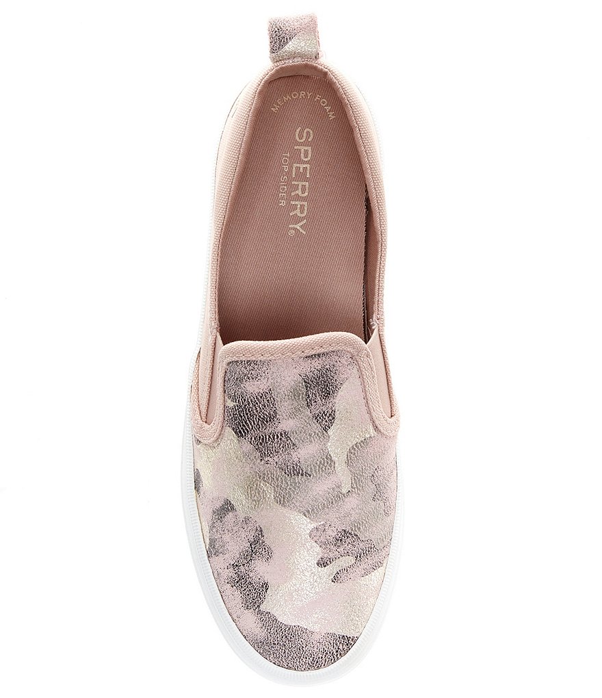 Sperry Women's Crest Twin Gore Metallic Camo Slip-On Sneakers