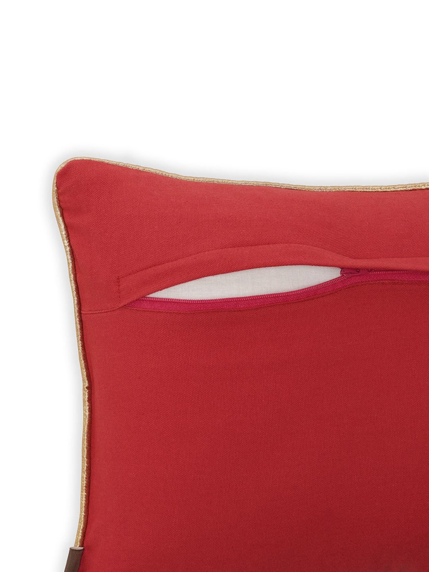 Pure Home and Living Ivory Cotton Embroidery Cushion Cover