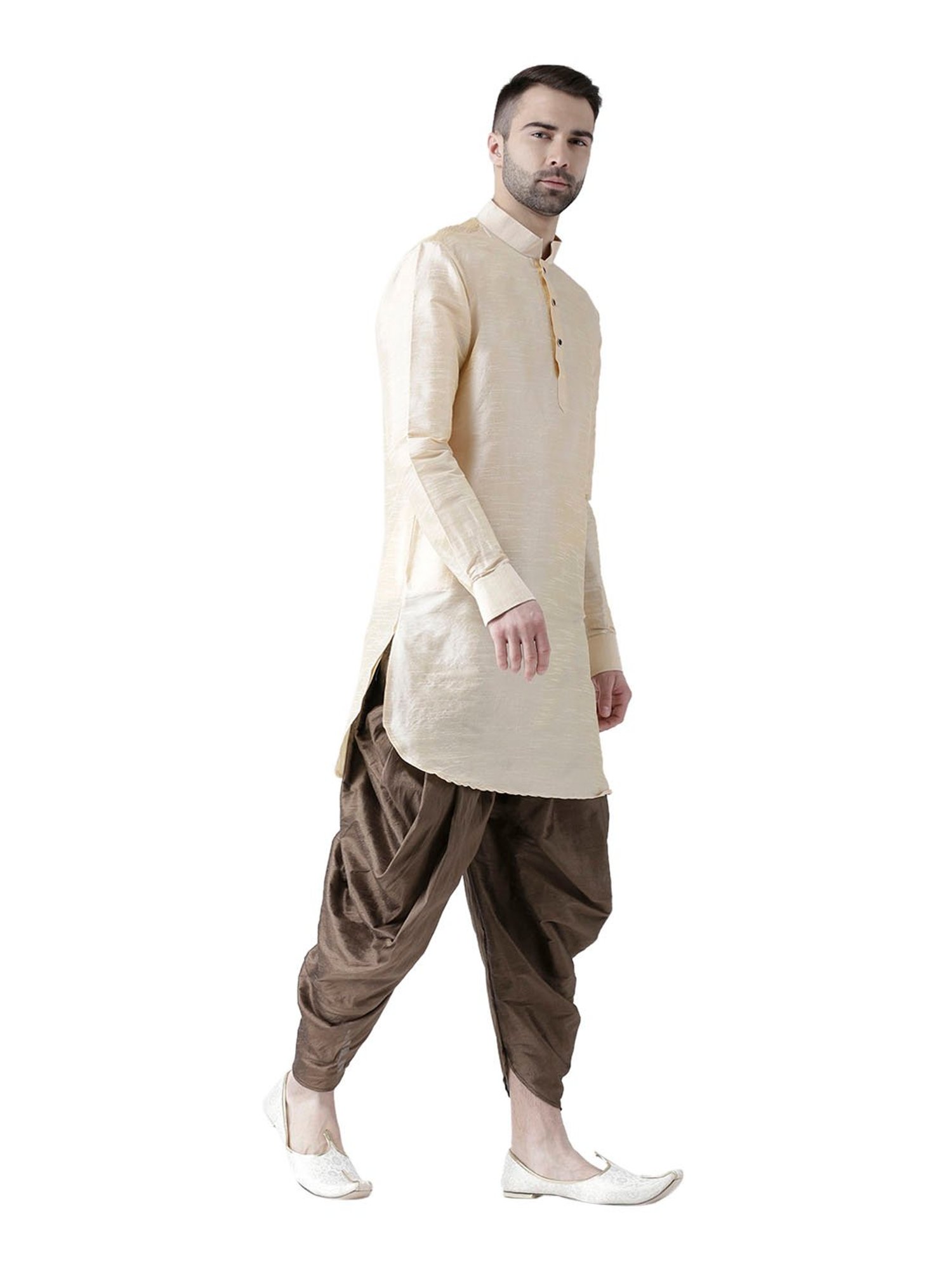Deyann Brown Silk Regular Fit Patiala Pants