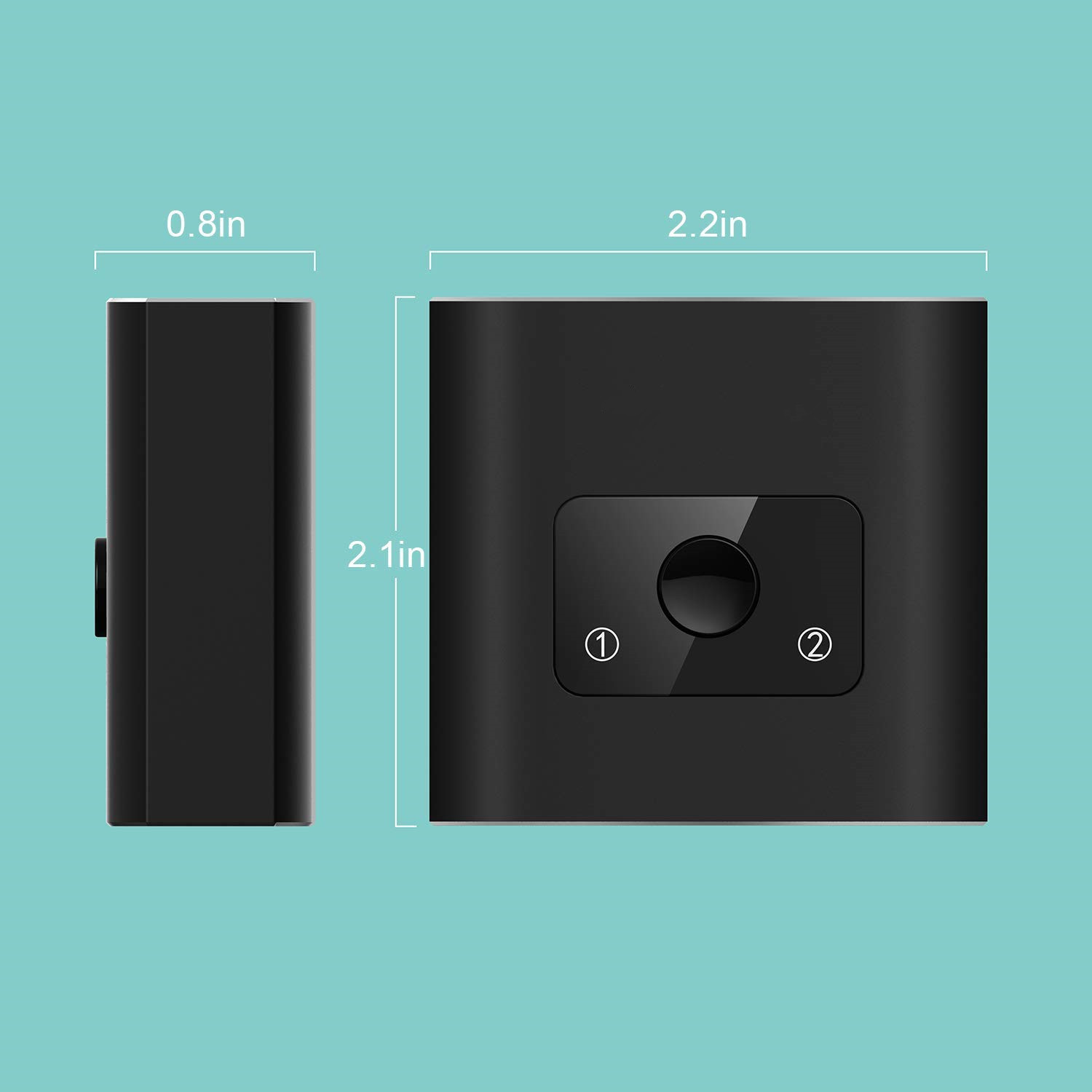 HDMI Switch 4K HDMI Splitter, NURBENN Aluminum Bi-Directional HDMI Switcher 2 Input 1 Output, HDMI Switch Splitter 2 x 1/1 x 2. No External Power Required, Support 4K 3D HD 1080P for Xbox PS4 Roku HDT