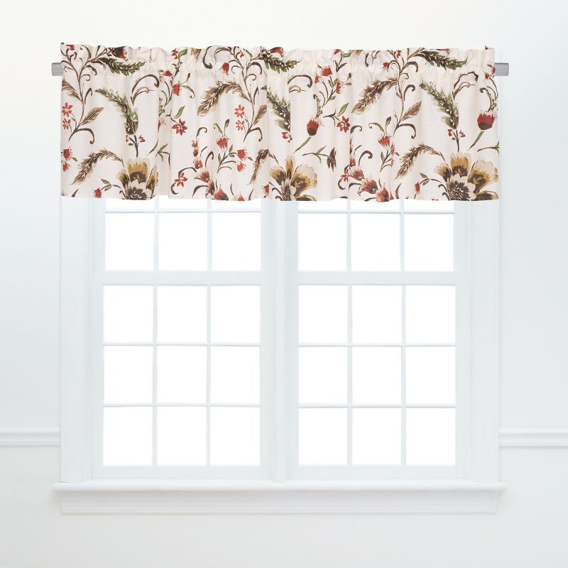 C&F Home Autumn Bloom Cotton Valance Window Treatment Set of 2