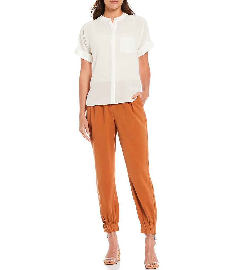 A Loves A Short Sleeve Button Down Silk Shirt