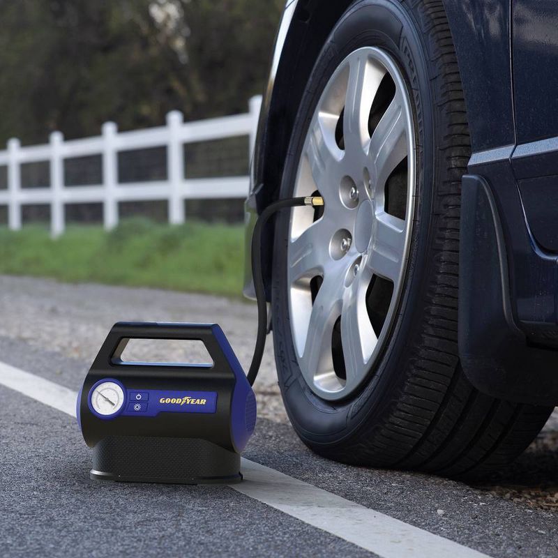 Goodyear Dual Flow 7min Flat to Full Tire Inflator and Air Compressor
