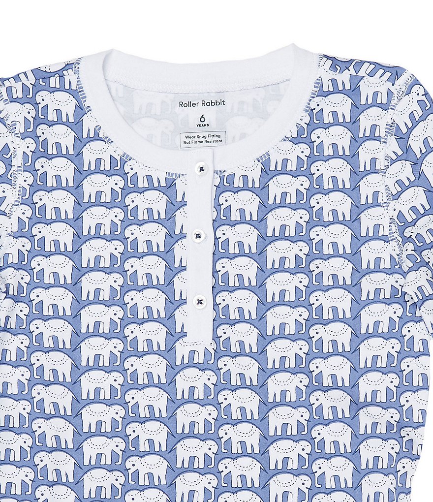 Roller Rabbit Baby/Little Kids 12 Months-6 Family Matching Hathi 2-Piece Elephant Print Pajama Set