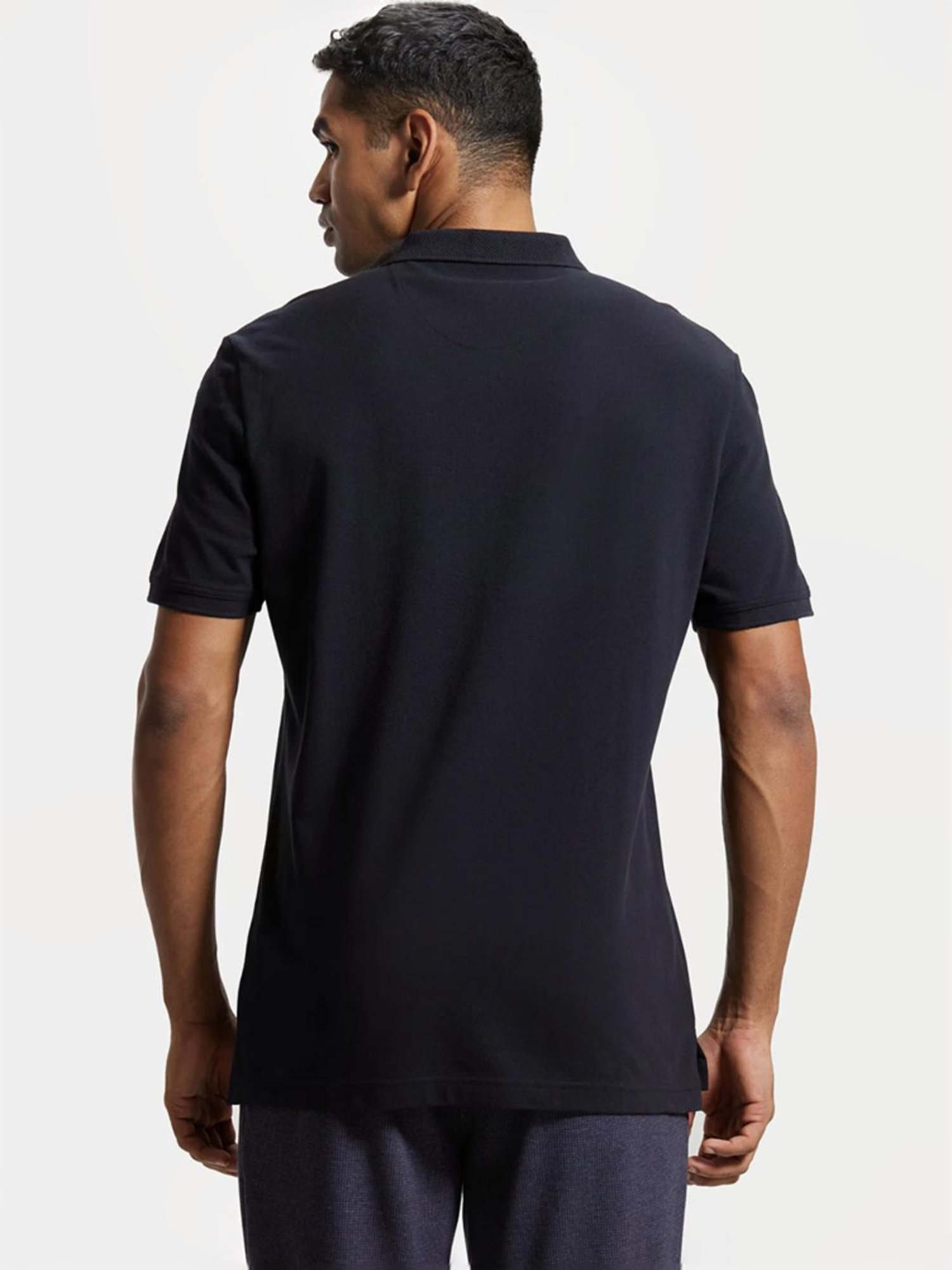 Jockey AM35 Men's Super Combed Cotton Rich Pique Fabric Solid Half Sleeve Polo T-Shirt