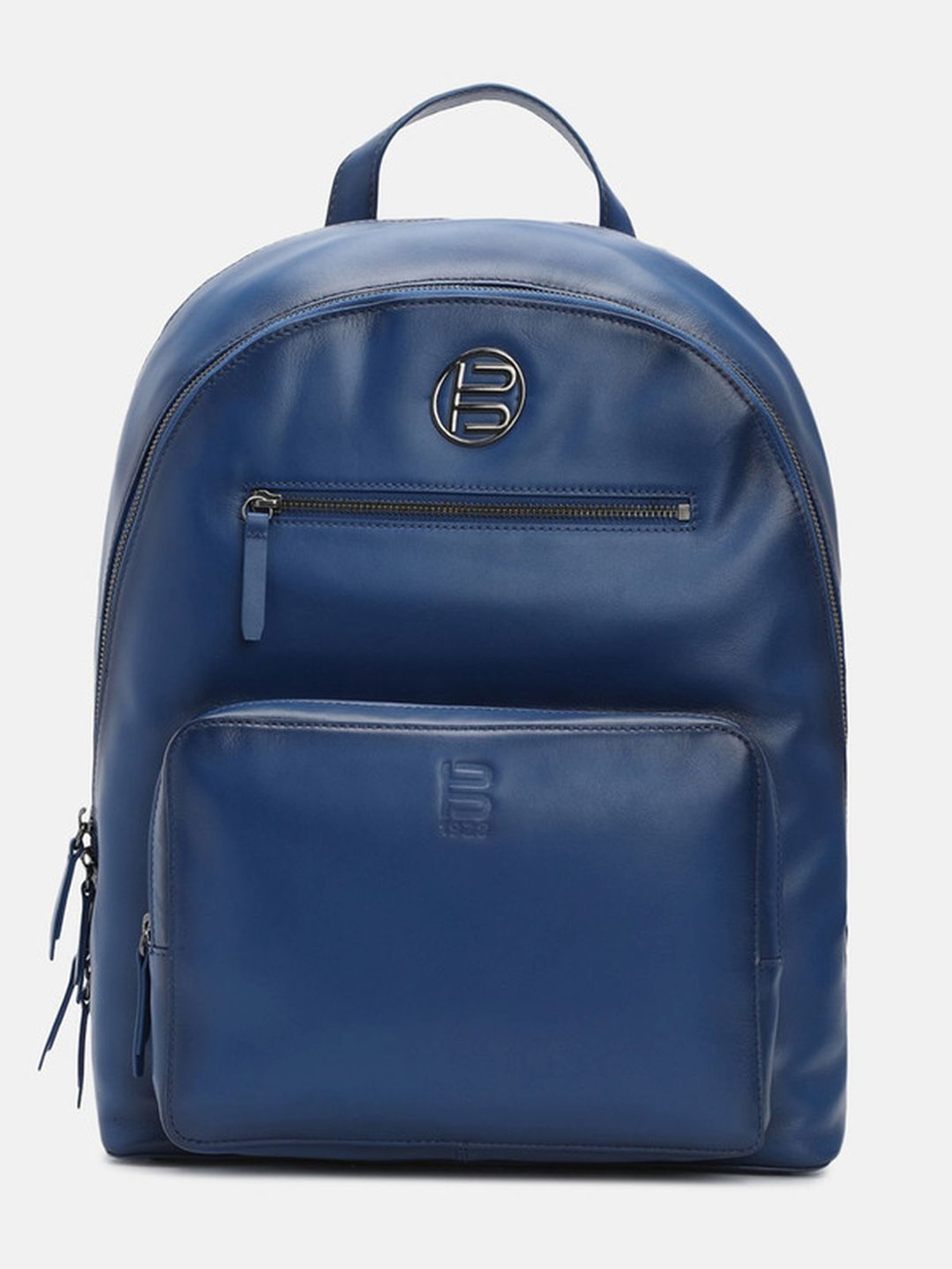 BAGATT Solofra Blue Leather Solid Backpack