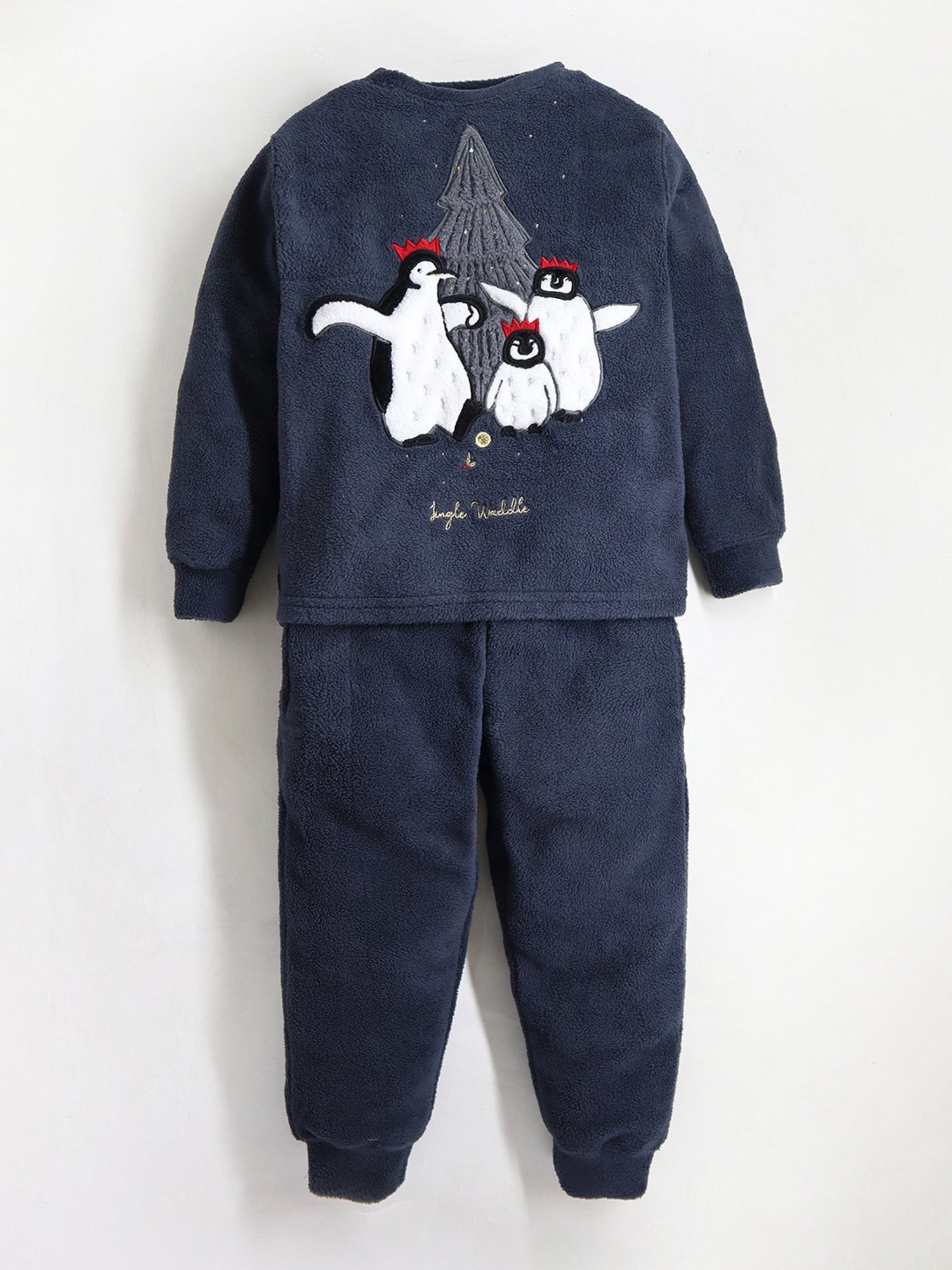 Nite Flite Boys Navy & Grey Born to Play Cricket Pyjama Set