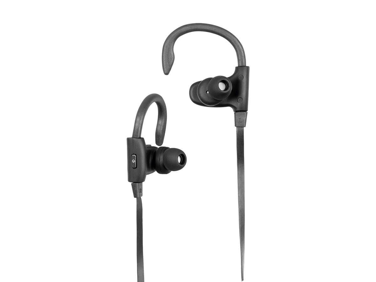Monoprice Wireless Bluetooth Earphones - Black With Built-In Mic, Adjustable Ear Hooks, Waterproof, Sweatproof IPX7, CVC 6.0