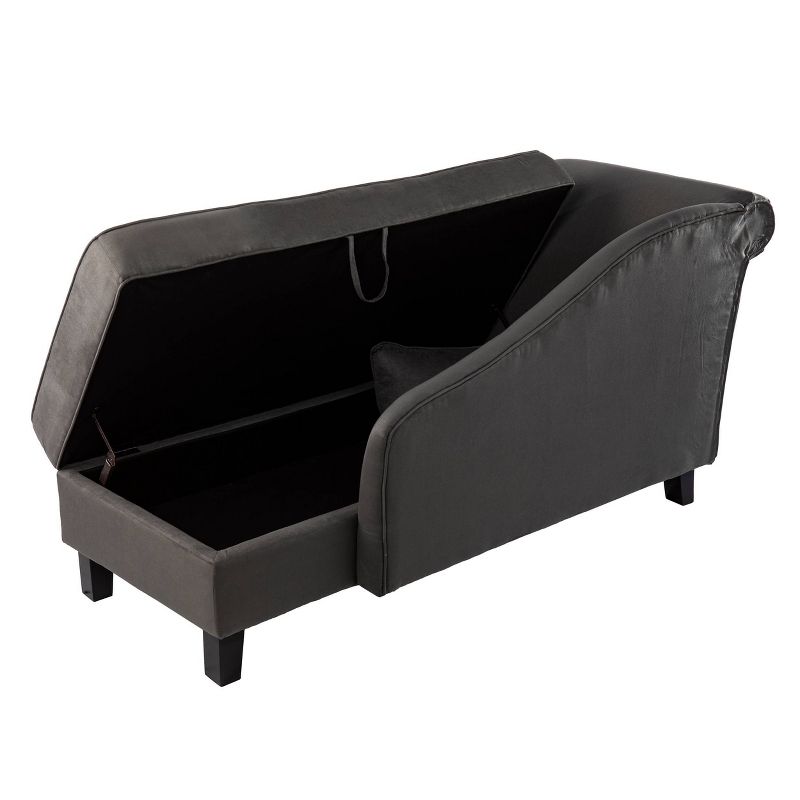 Fortas Mid-Century Modern Fabric Chaise Lounge Gray/Dark Walnut - Christopher Knight Home