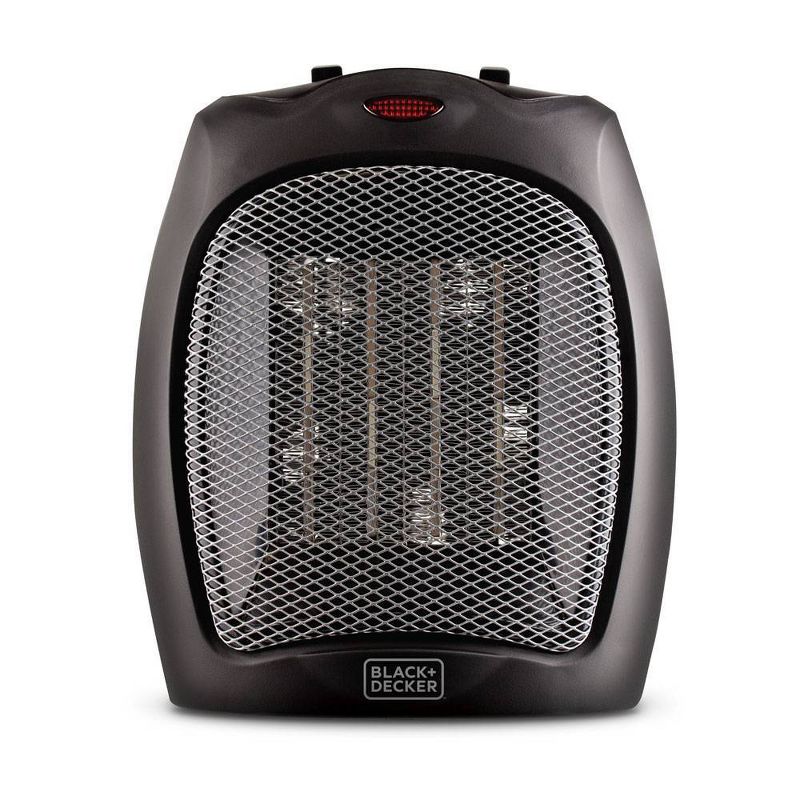 Pelonis HF-0063 1500-Watt 2-Setting Portable Oscillating Small Room Digital Fan and Personal Space Heater, Black
