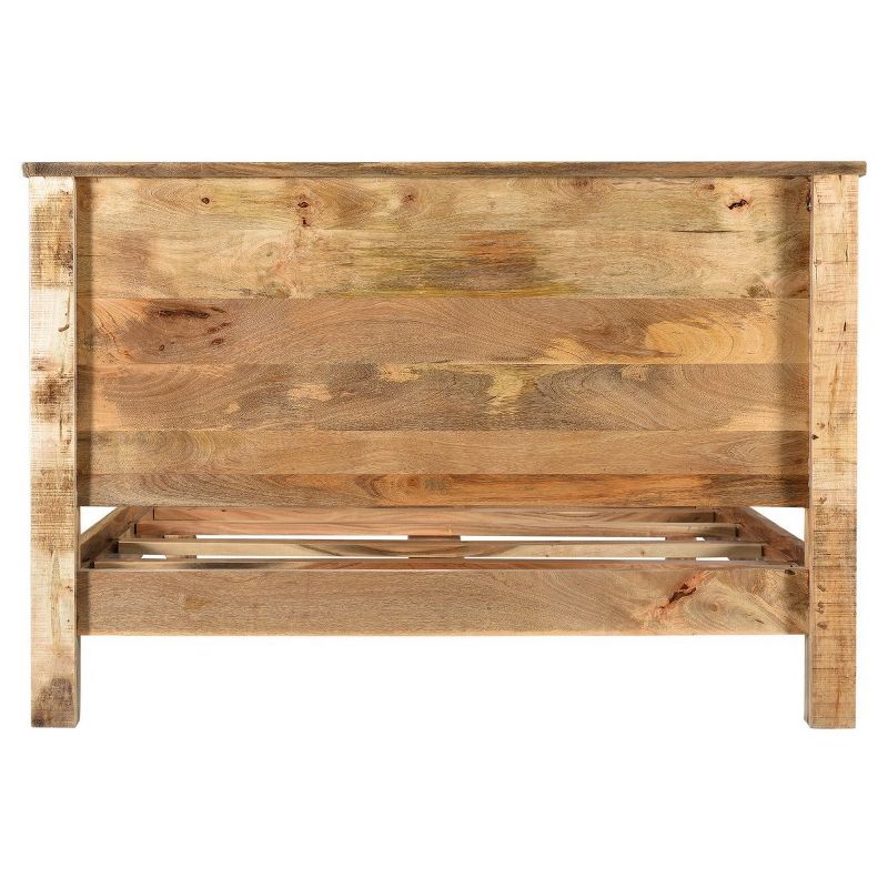 Agra Solid Wood Bed - Queen - Brown - Timbergirl