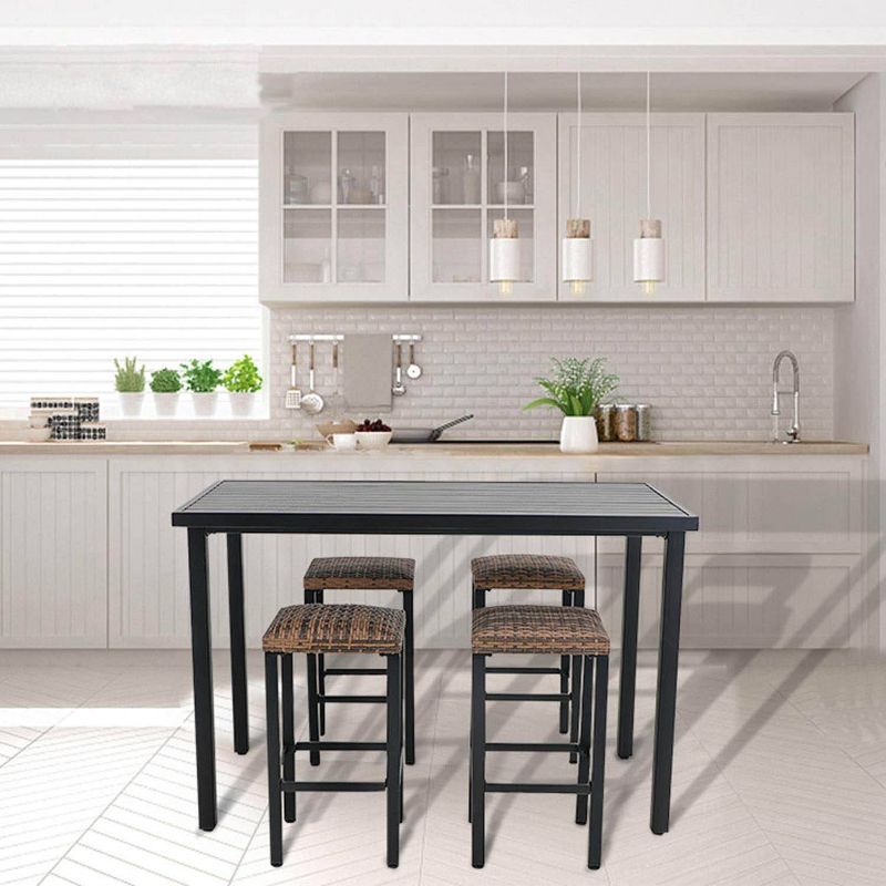 New Boston 8pc Seating Set Gray Frame Sunbrella Spectrum Denim Fabric - La-Z-Boy