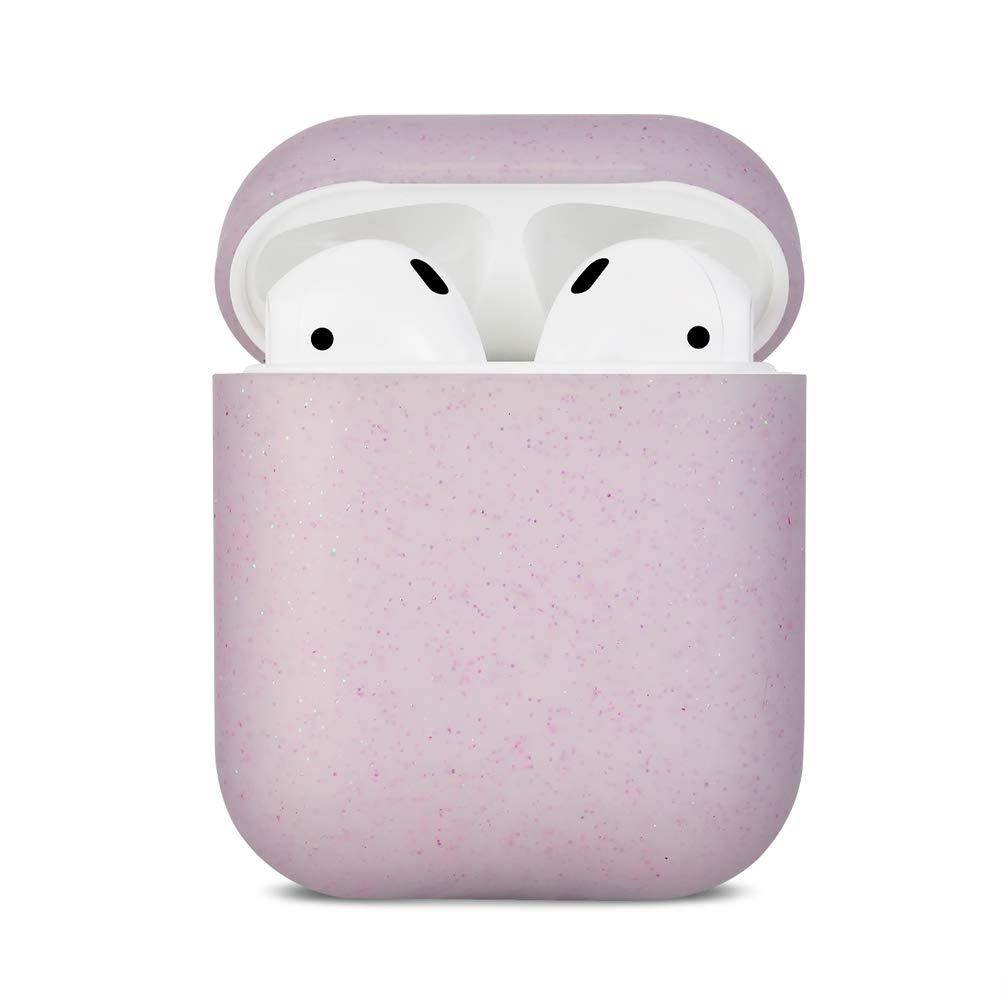 AirPods Case,Teyomi Protective Silicone Cover Skin with Sport Strap for Apple Airpods Charging Case (Airpods Case-Glitter Pink)