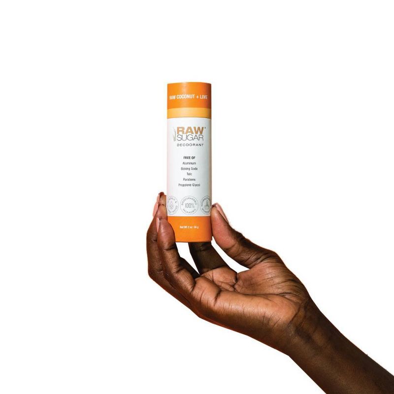 Raw Sugar Deodorant Raw Coconut + Lime - Trial Size - 2oz