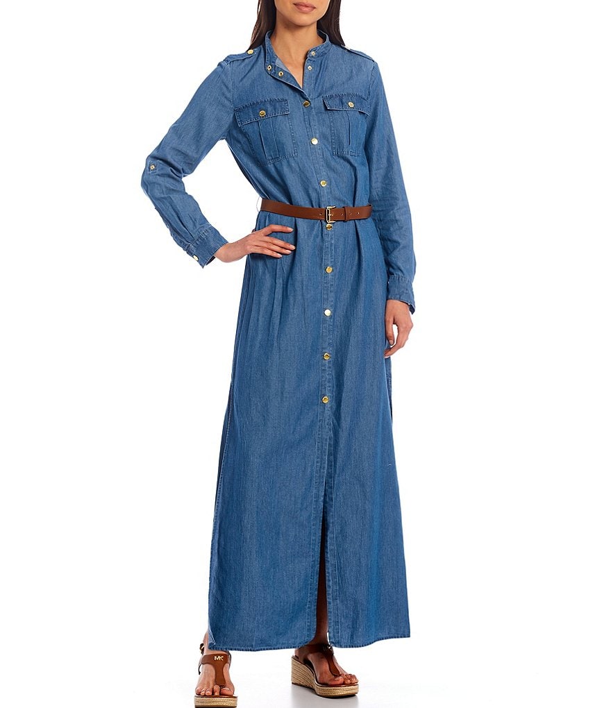 Eliza J Mock Halter High Neck Tiered Midi Dress