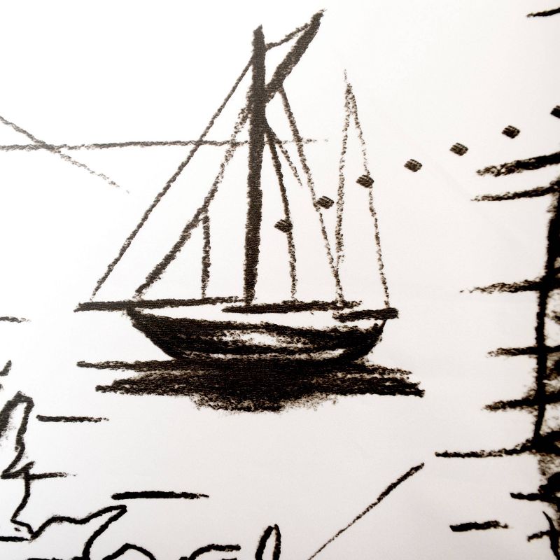 Traveller Shower Curtain Black/Frost - Moda at Home