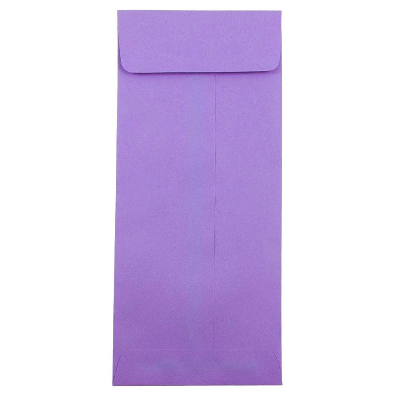 JAM Paper Brite Hue #12 Policy Envelopes, 4 3/4 x 11, 50 per pack, Violet Purple