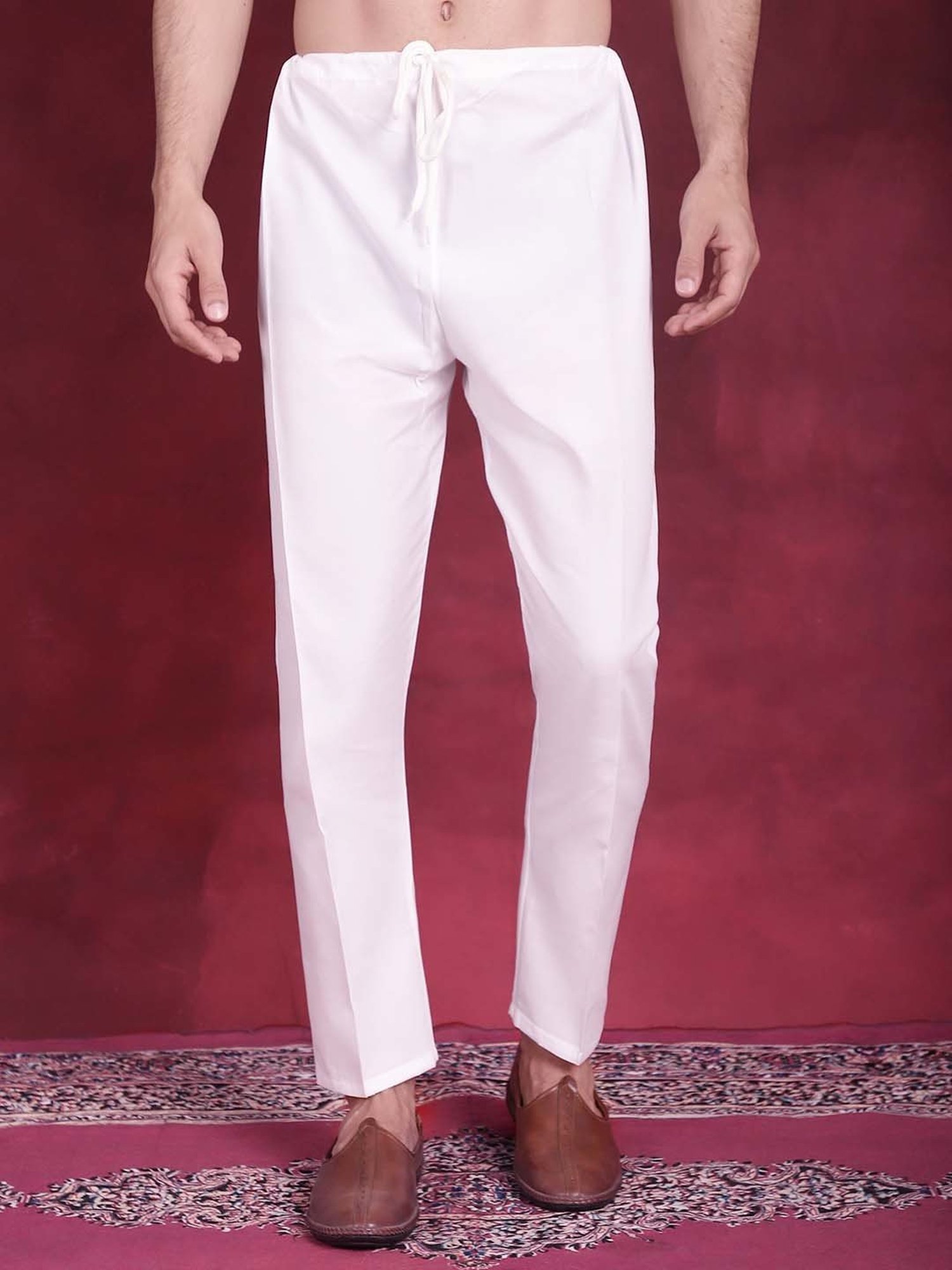 Jompers White Regular Fit Pyjamas
