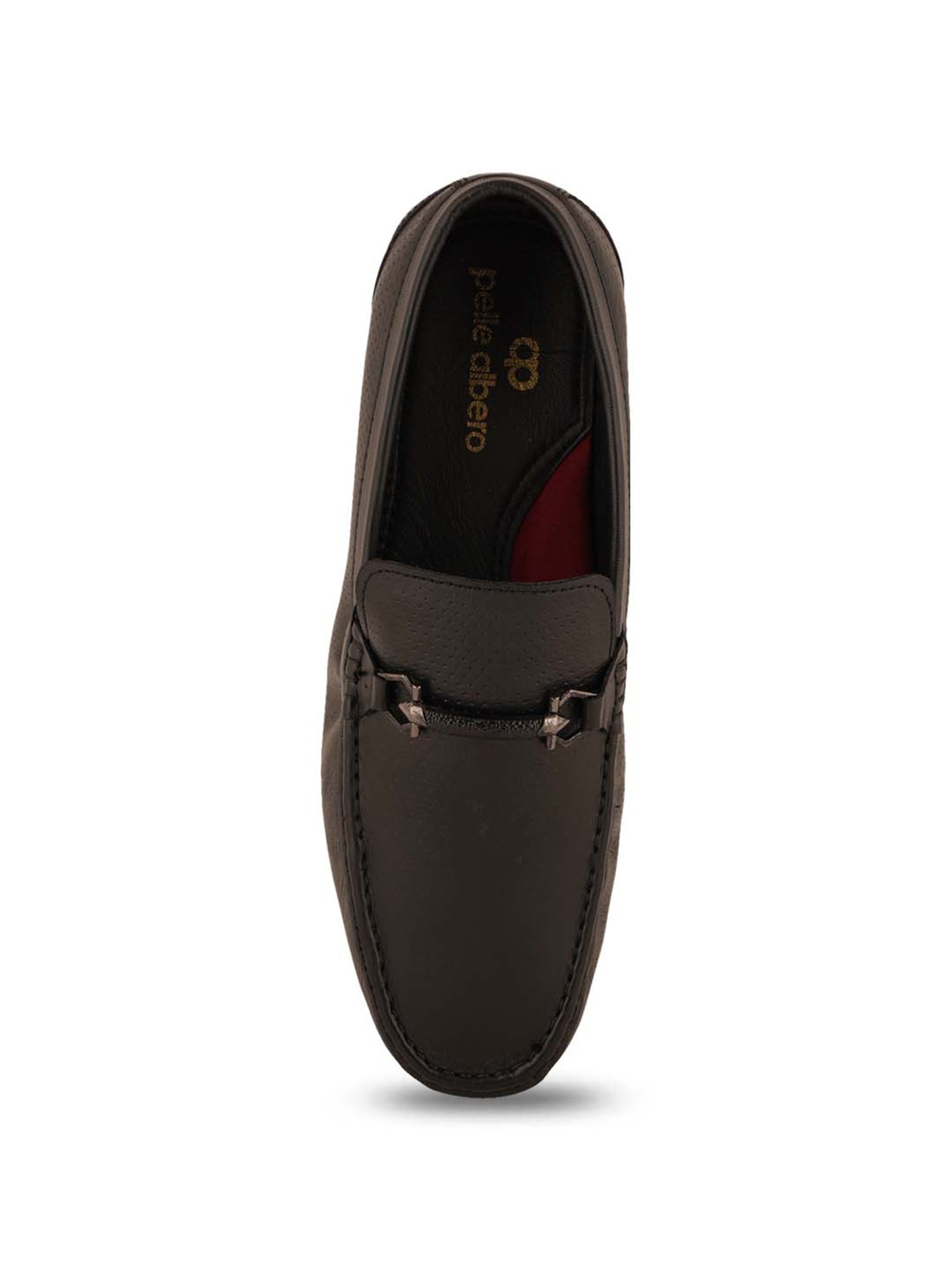 Pelle Albero Men's Black Casual Loafers