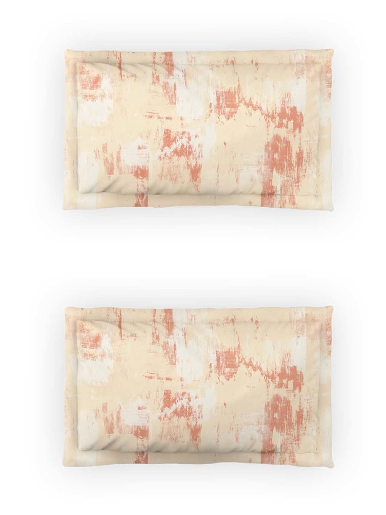 Ddecor Live beautiful The Elemental Orange 144 TC Cotton Queen Bedsheet with 2 Pillow Covers