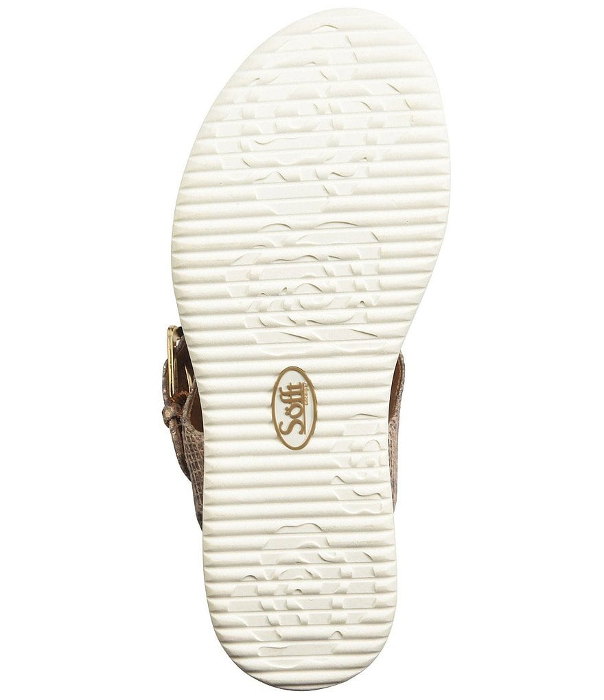 Sofft Farlyn Metallic Leather T-Strap Sandals
