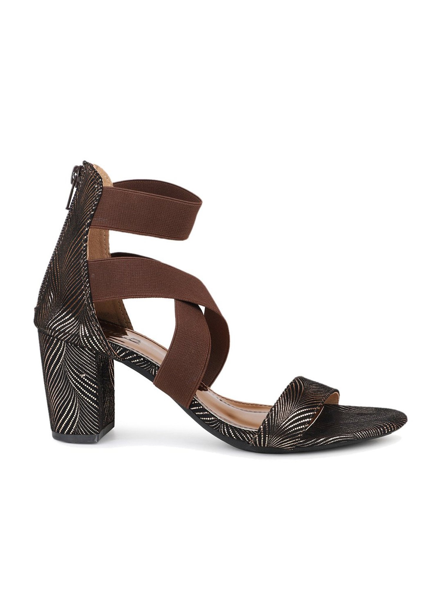 Inc.5 Women's Antique Gold Ankle Strap Sandals