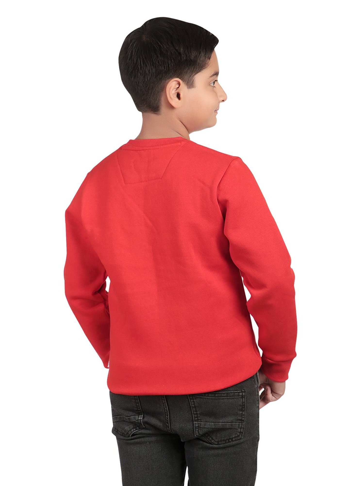 Bodycare Kids Red Printed Full Sleeves Sweatshirt