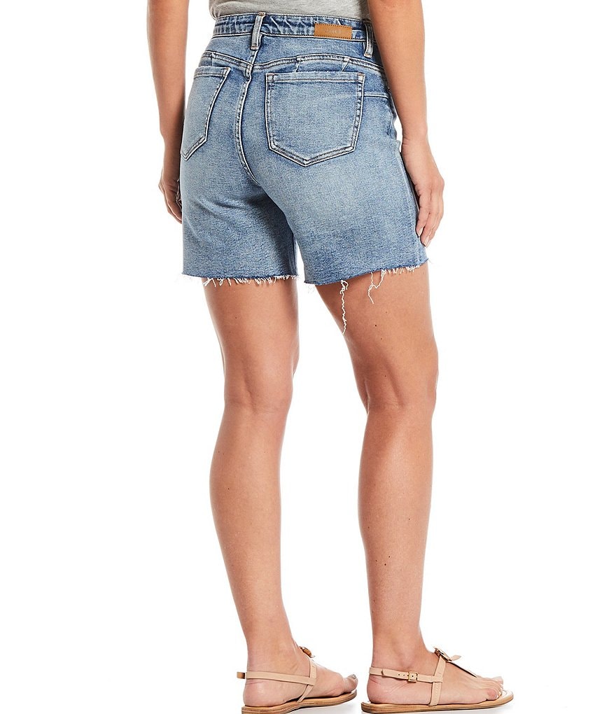 Jag Jeans Cecilia High Rise Exposed Button Fly Frayed Hem Shorts