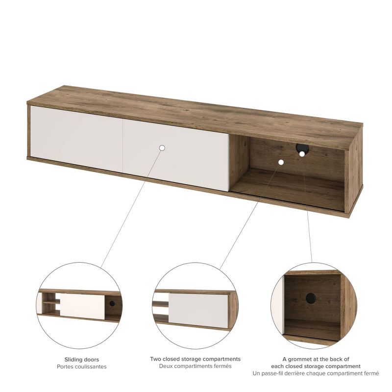 Fom Tv Stand Rustic Brown/Sandstone - Bestar