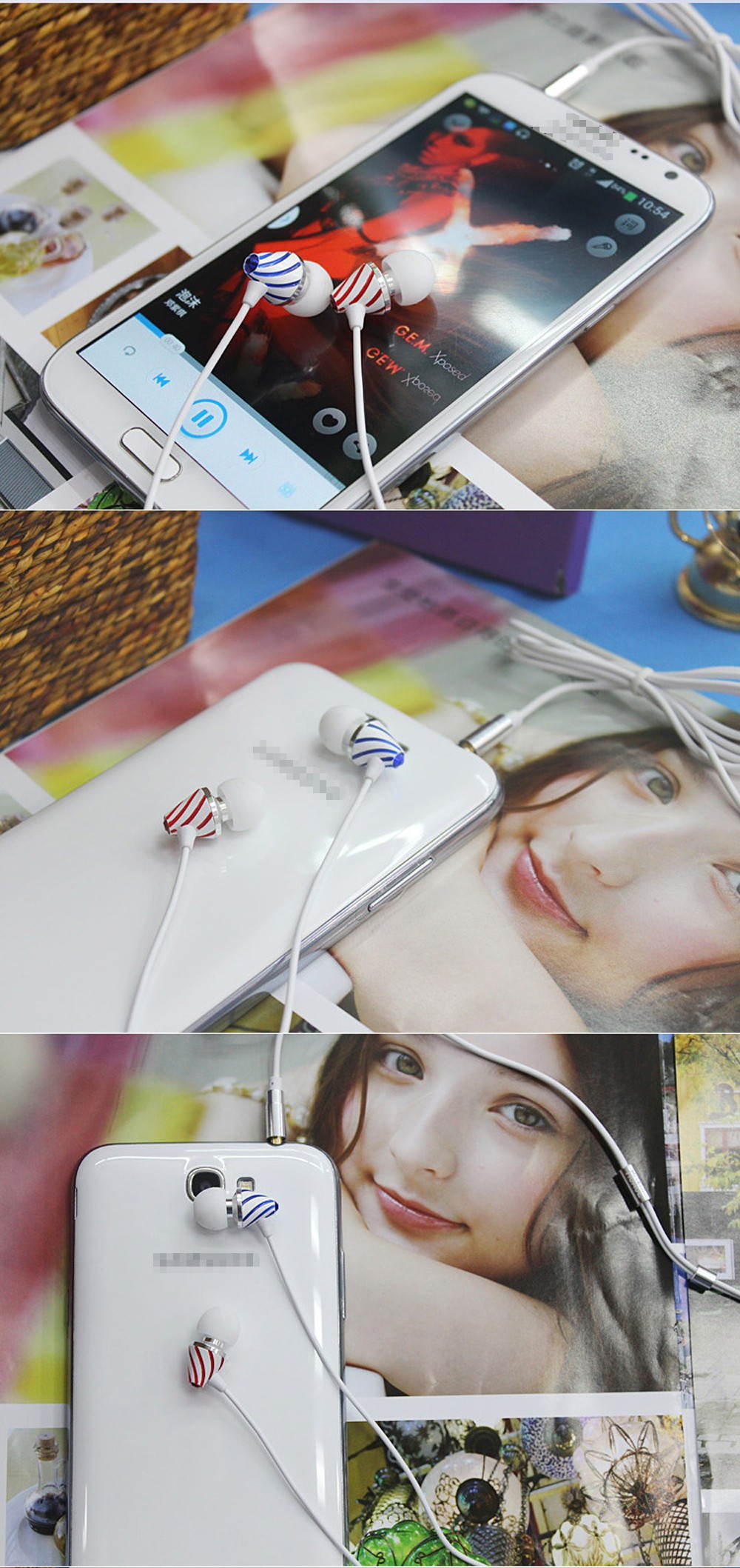 AB15439 MOAOL MP285 Metal Headphone in-Ear Earphone High Quality Wired Headset Lollipop Style with Mic for Cellphone Computer