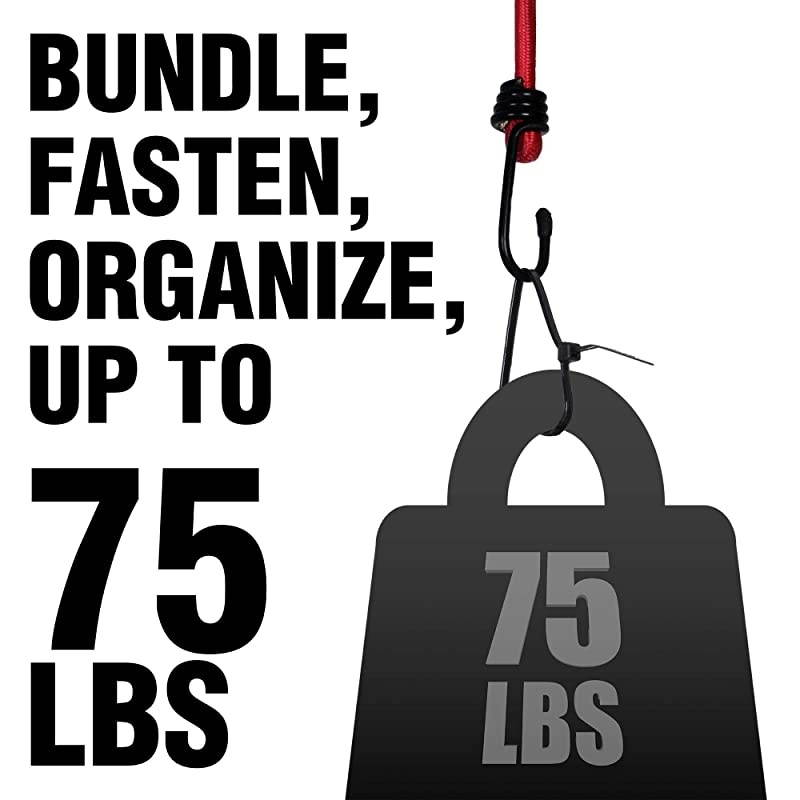 Cable Ties 8-in 75 Lb Standard Duty Self Locking UV Resistant Black Zip Ties, 100 Pack, UL Listed, Contractor Quality and Strength