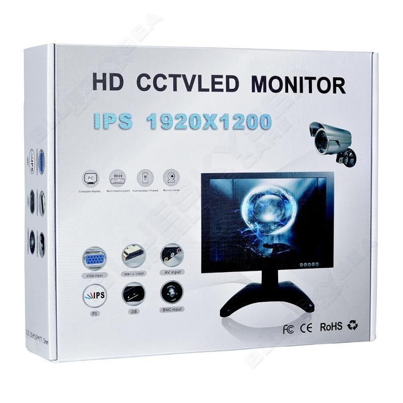 1920x1200 1000:1 10'' 1080P IPS HDMI VGA Monitor Screen Video For PC DVD Camera
